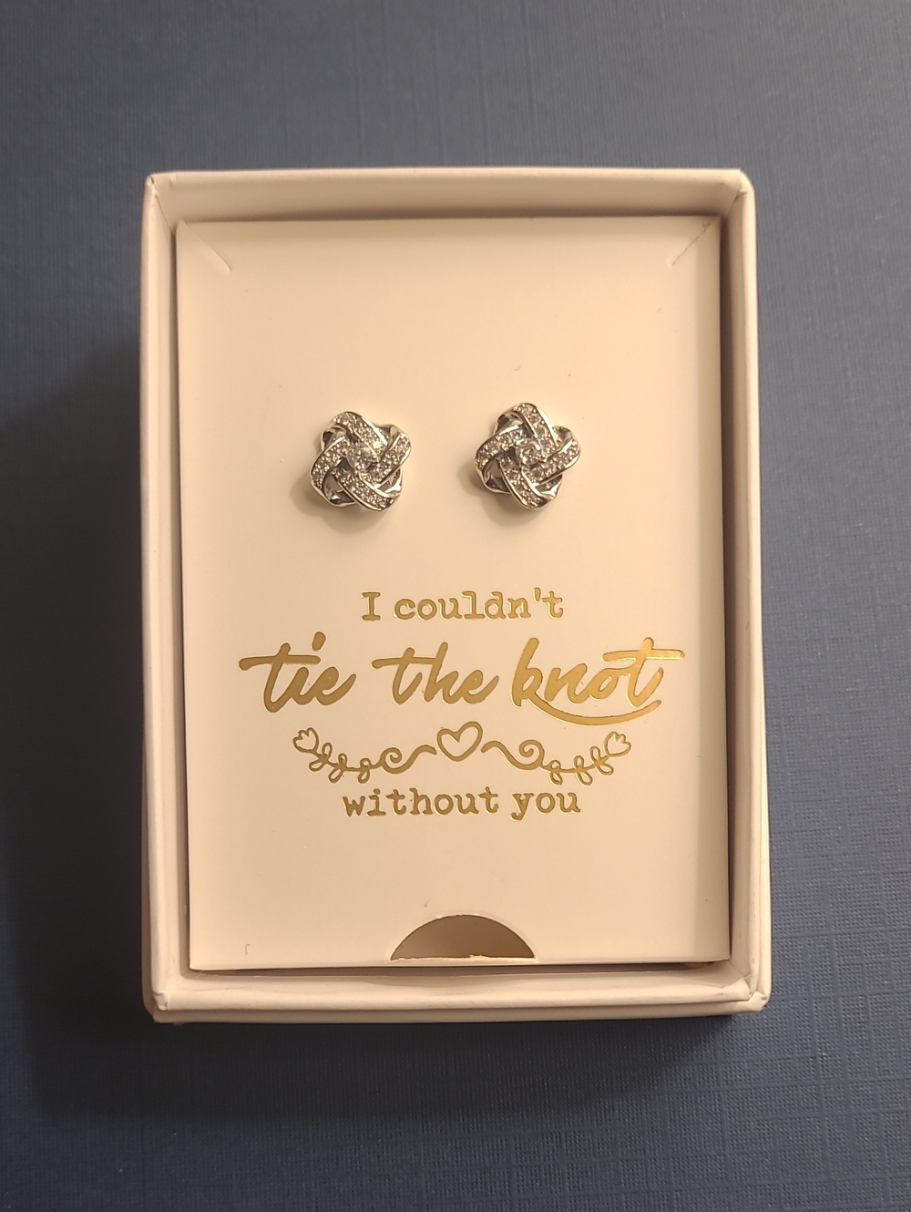 NWT Stainless Steel Knot Stud Earrings